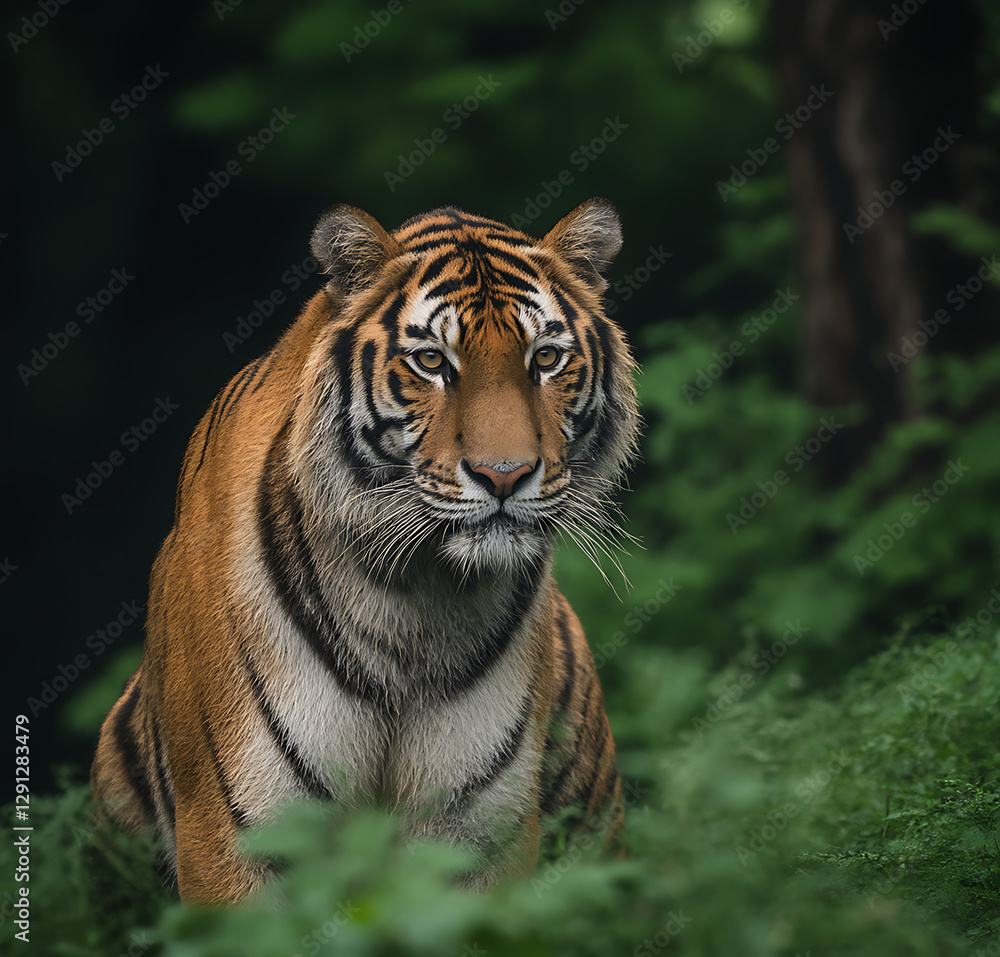Fototapeta premium tiger in the forest 