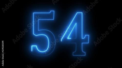 Wallpaper Mural 54 text animation by cyan color neon on black background. Torontodigital.ca