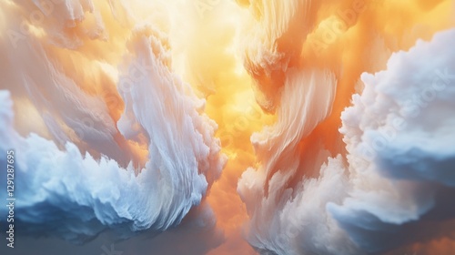 Celestial Cloudscape: A Dreamlike Panorama of Whimsical Clouds