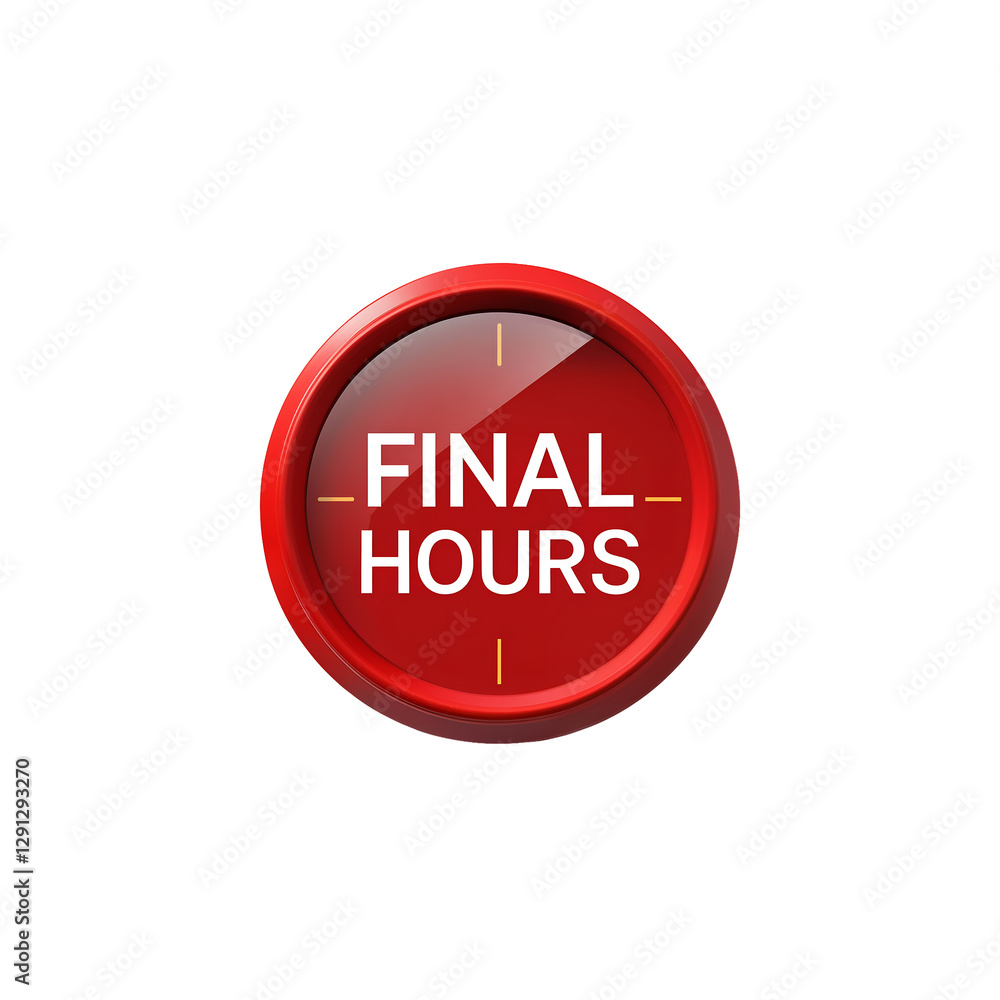 Bold red countdown clock with Bold red countdown clock with