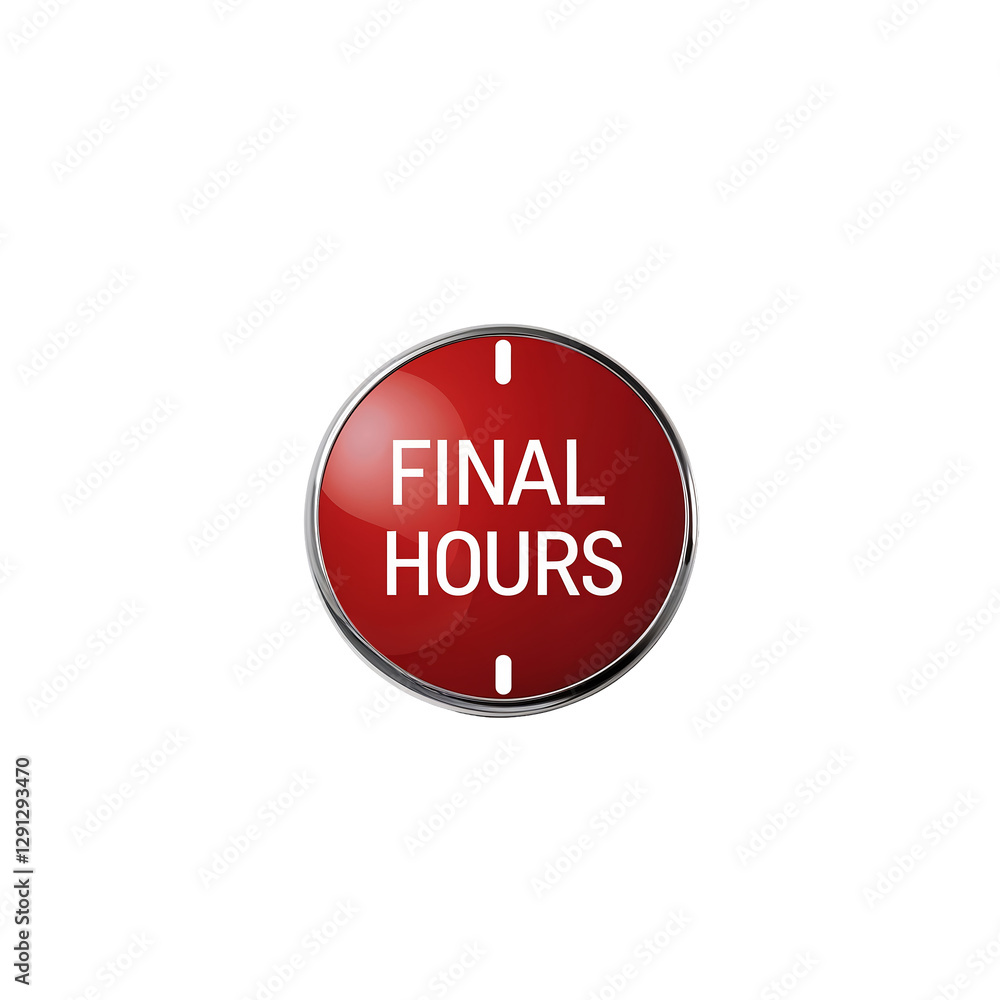 Bold red countdown clock with Bold red countdown clock with
