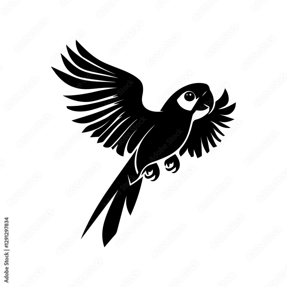 Obraz premium Bird Silhouette Logo Elegant and Minimalist Design Flying Bird Logo Bird Icon Logo vector Simple and Modern