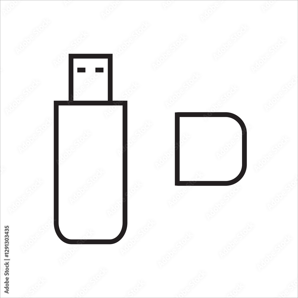 Minimal Usb icon Minimal Usb icon