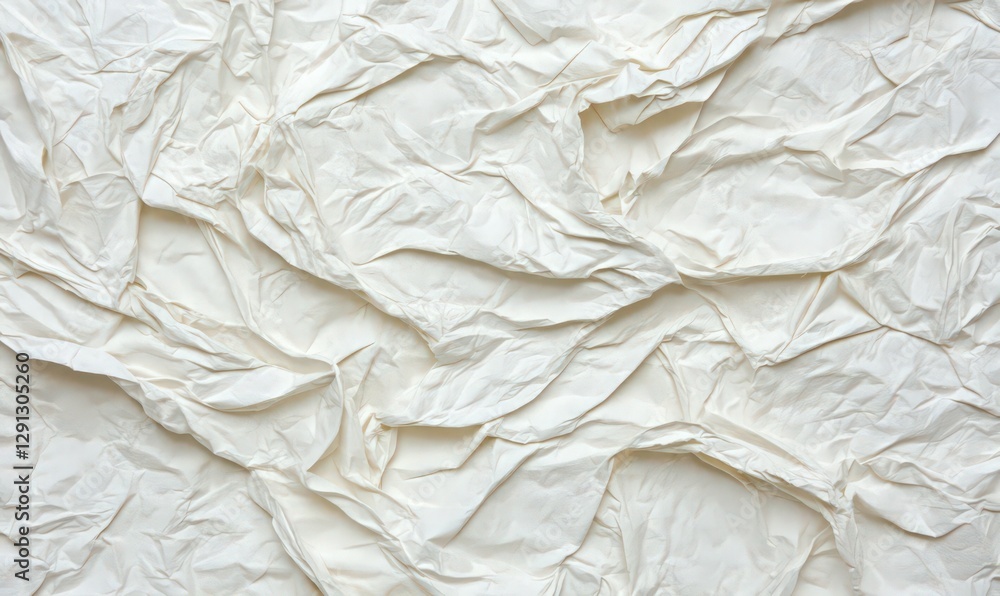 Obraz premium Crumpled White Paper Texture Background