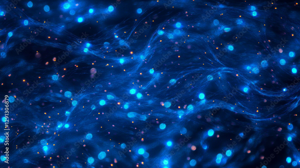 Fototapeta premium Dynamic blue light background with varying intensities for creative design projects