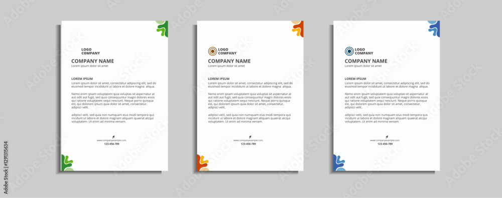 Obraz premium modern corporate letterhead template design