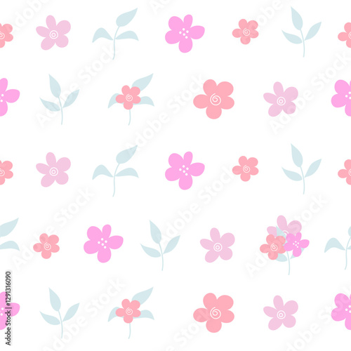 Spring floral seamless pattern