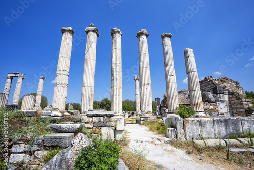 Beautiful view of the archaeological site of Aphrodisias, Turkey