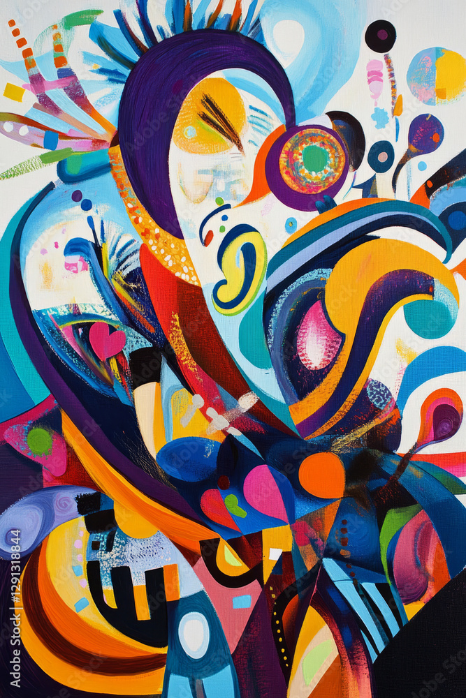 Illustration of a bright, swirling abstract painting with sweeping curves, splashes of color, and textured brushstrokes. The vibrant design and bold contrast create a lively, energetic atmosphere. Illustration of a bright, swirling abstract painting with sweeping curves, splashes of color, and textured brushstrokes. The vibrant design and bold contrast create a lively, energetic atmosphere.