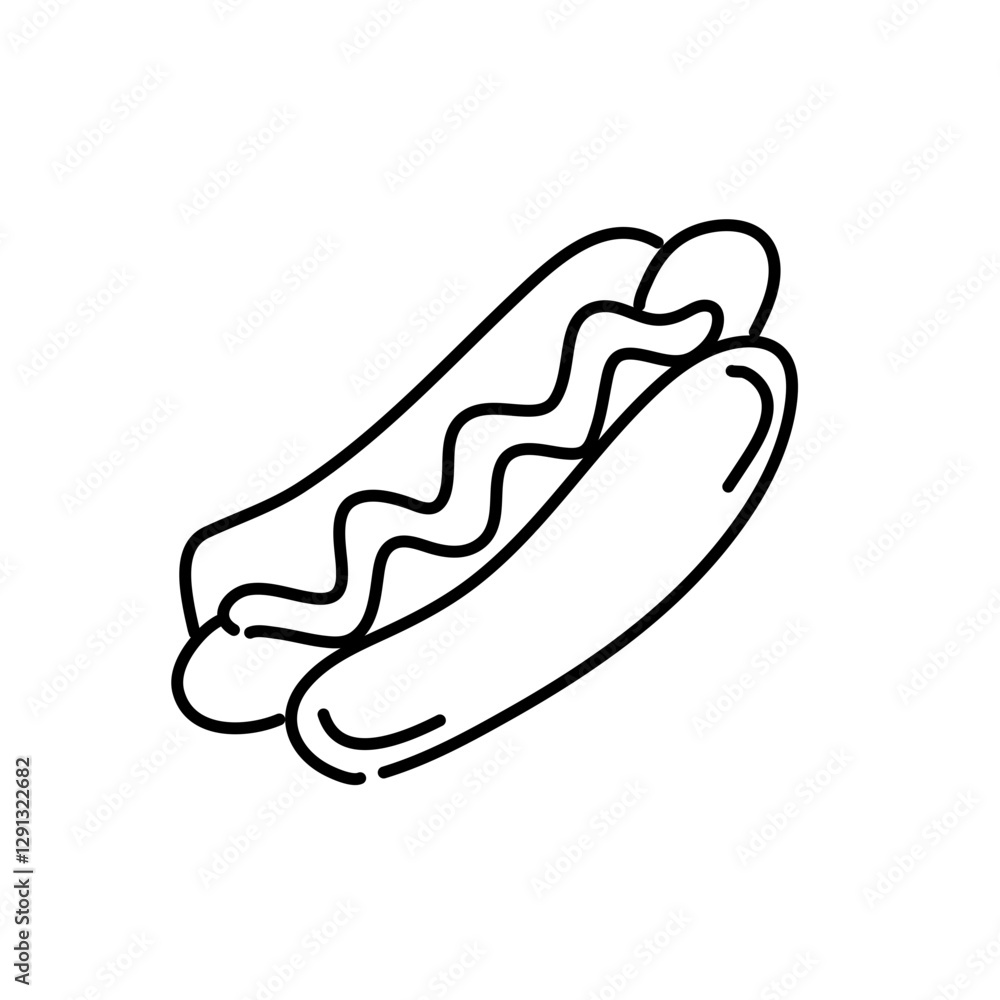 Fast food vector line icon

