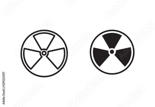 Nuclear threat symbol. Hazardous radiation.