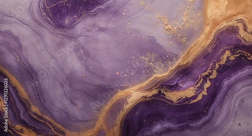 purple marble and gold abstract background texture marbling with natural luxury style lines of marble and gold powder surface grunge stone texture. photo