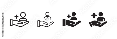 Free Download Medical Care Icon Set Healthcare Support Patient Assistance Symbol - GFXLoad