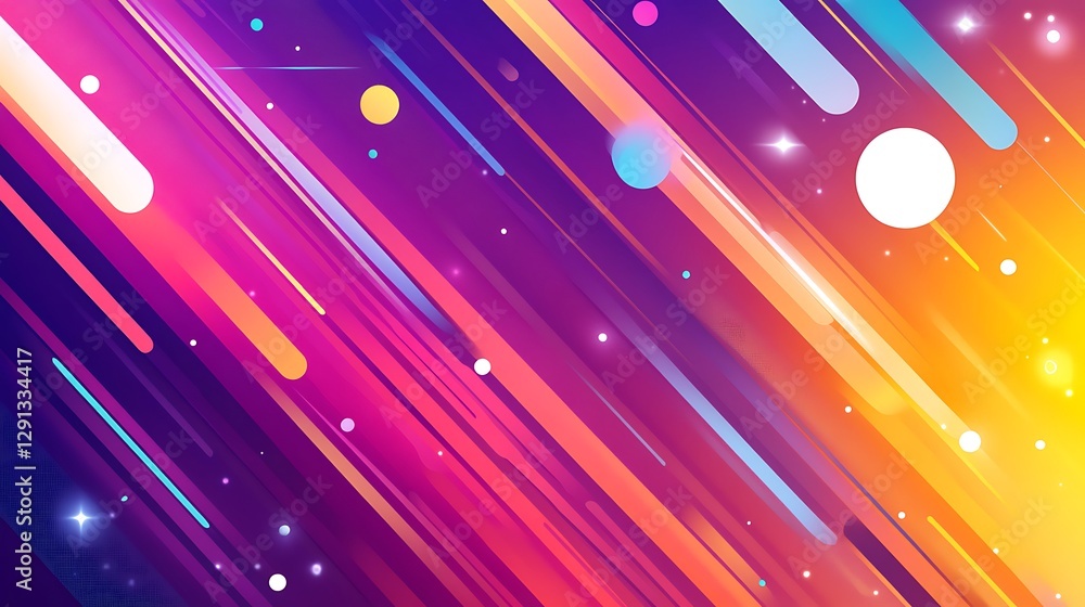 Fototapeta premium Diagonal Lines Form Abstract Background with Glowing Effects And Colors