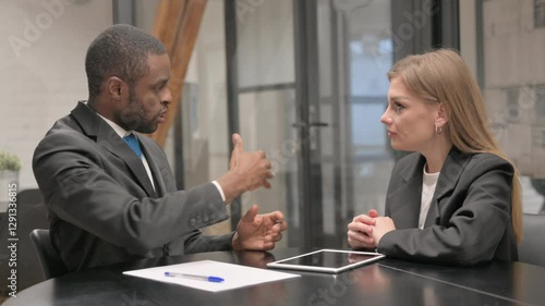 Wallpaper Mural Business People Talking with Each Other at Work Torontodigital.ca