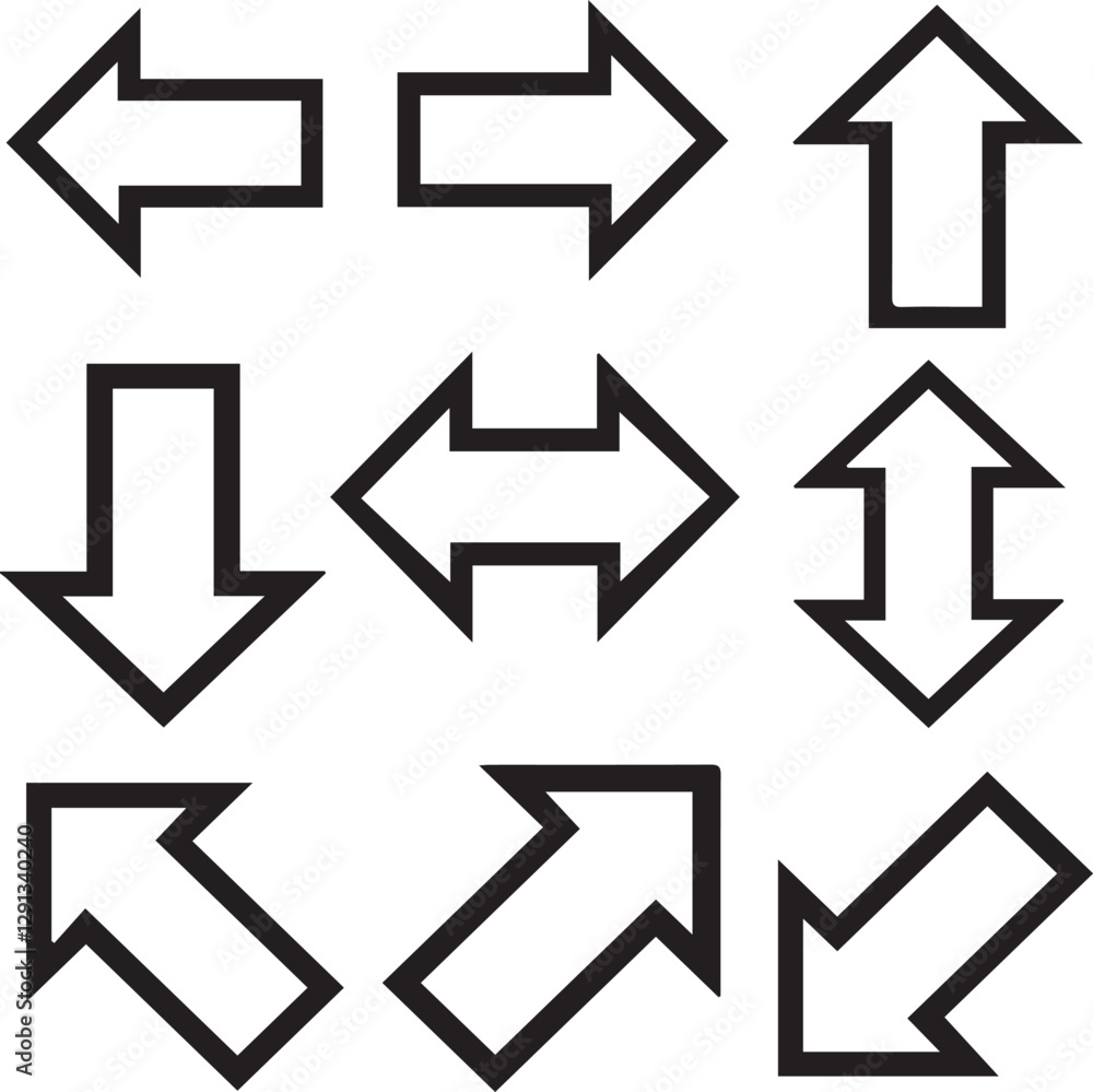 Arrow Icon Silhouette Arrow Icon Silhouette