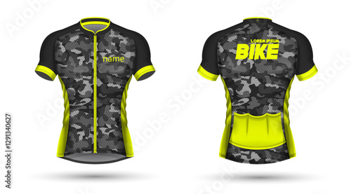 Cycling Jersey Mockup – Editable Sportwear Template