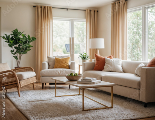 Wallpaper Mural Modern  minimal interior living room with white sofa and wooden floor white wall Torontodigital.ca