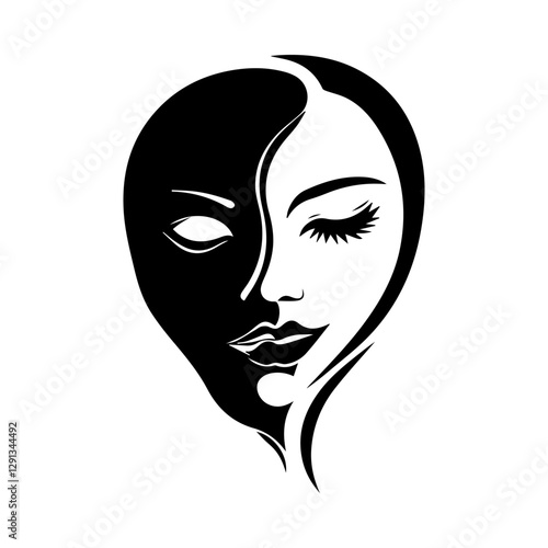 Theatre Silhouette Logo Vector Illustration Elegant and Classic Design Stage Silhouette Logo Performance and Art