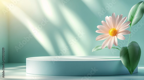 Spring Sunflower Background E-commerce Product Exhibition Stand