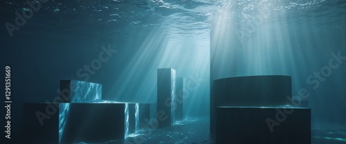 Mysterious Underwater Structures Illuminated By Beams