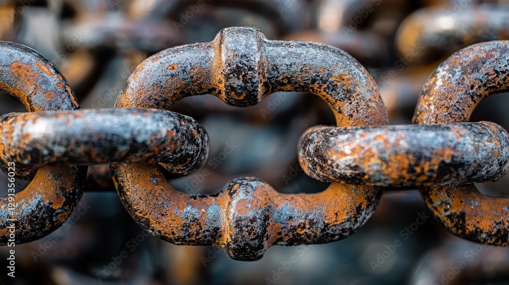 Close up of Rusty Metal Chain Links Oxidized Texture Industrial Background Close up of Rusty Metal Chain Links Oxidized Texture Industrial Background
