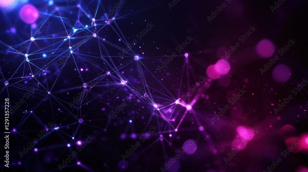 Abstract background with connected lines and dots representing digital communication and data networks Abstract background with connected lines and dots representing digital communication and data networks