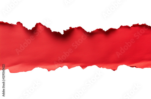 Wallpaper Mural Torn Red Paper with Jagged Edges on Transparent Background Torontodigital.ca