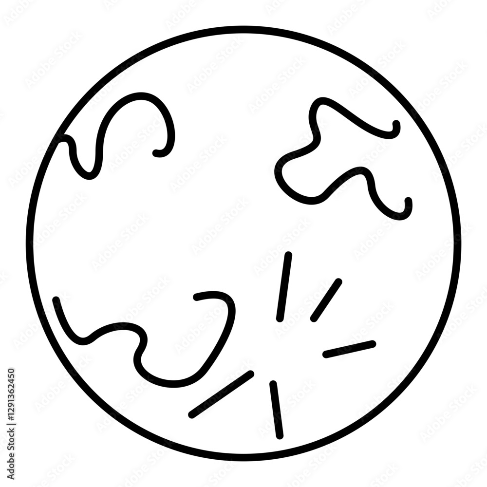 Full Moon icon in outline style Full Moon icon in outline style