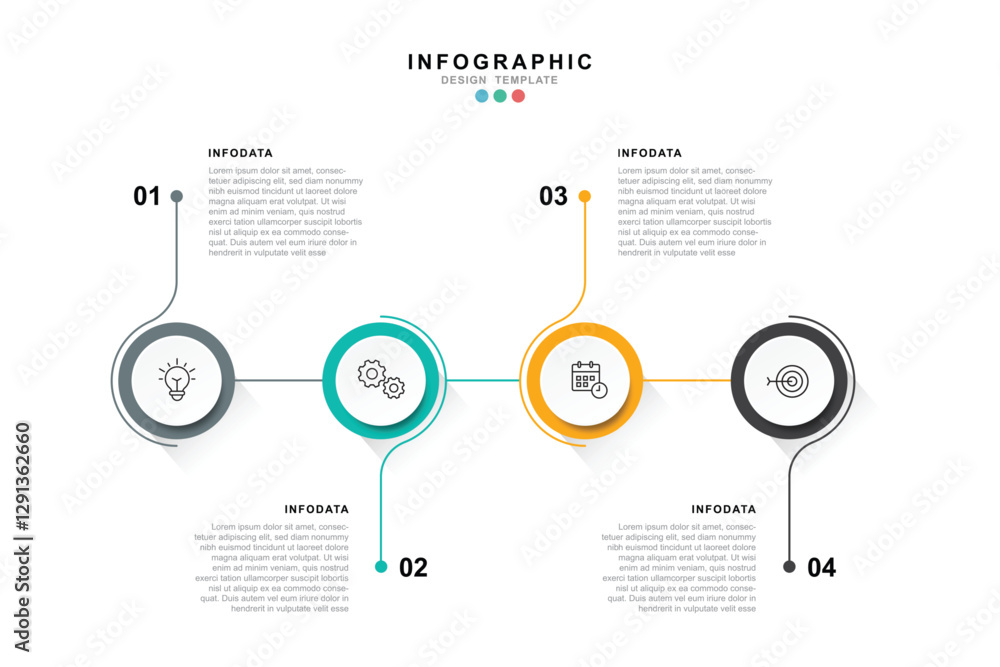 Vector Infographic label design template with icons and 4 options or steps. Can be used for process diagram, presentations Vector Infographic label design template with icons and 4 options or steps. Can be used for process diagram, presentations
