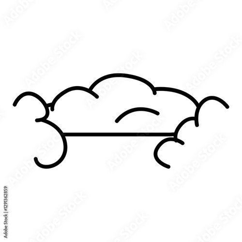 Overcast icon in outline style