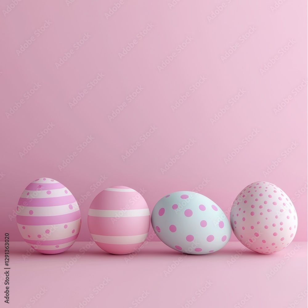 Easter Pink 3d background minimalistic mockup with space for text Easter Pink 3d background minimalistic mockup with space for text