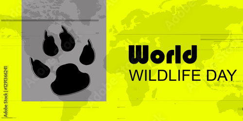 Canvas Print A captivating and vibrant image representing World Wildlife Day, celebrated glo