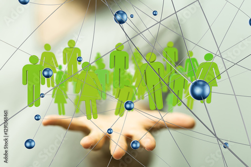 Global network. Blockchain....