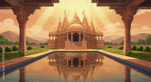 Golden Hindu Temple - Sunri...