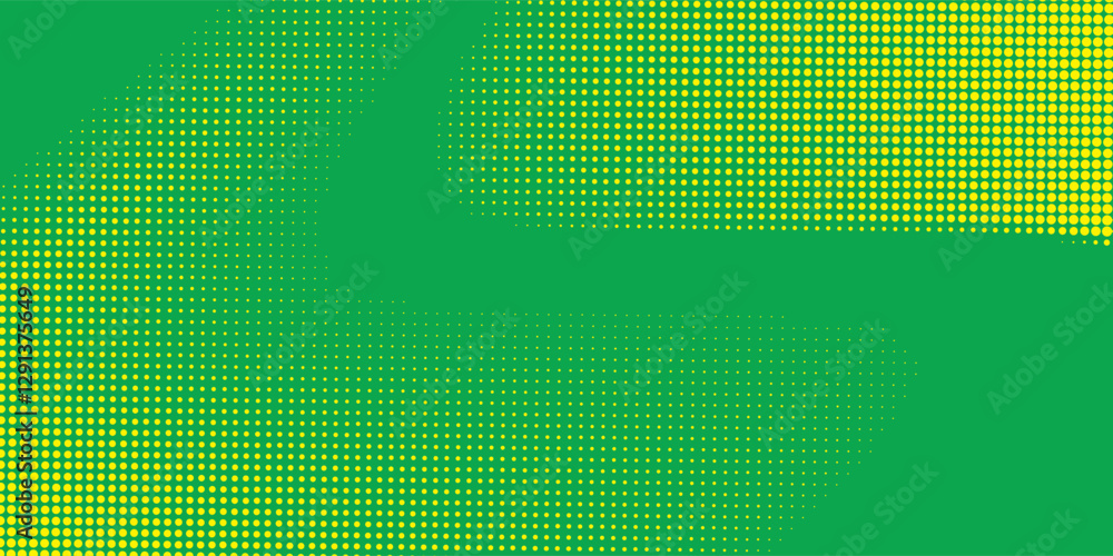 Fototapeta premium Dots halftone yellow green color pattern gradient texture background art