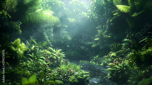 Environmental awareness visuals of undisturbed ecosystems