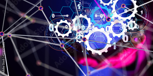 Neural network 3D illustrat...