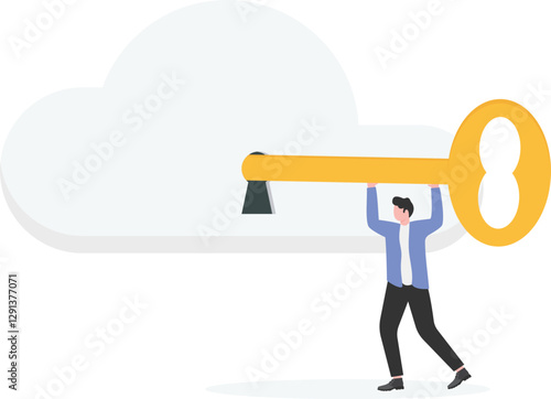 Businessmen solve problems unlocking business information to help companies survive the crisis and succeed.
