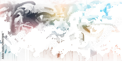 Illustration of Gold and blue colored geometric shapes pattern representing abstract background