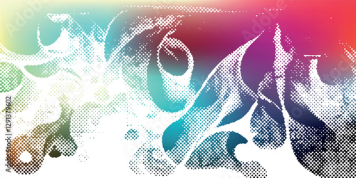 Illustration of Gold and blue colored geometric shapes pattern representing abstract background