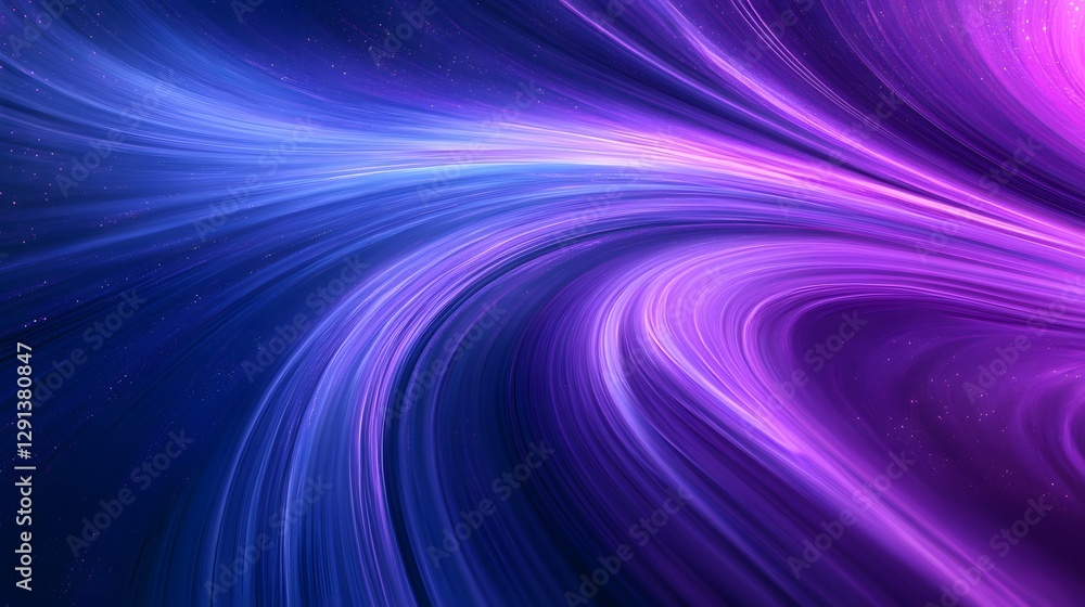 Fototapeta premium Cosmic galaxy grainy gradient, deep purple and celestial blues, soft stardust-like noise effect, dreamlike.