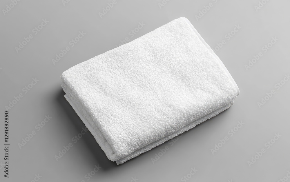 Folded white towel on gray surface (1) Folded white towel on gray surface (1)