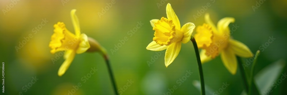 Delicate yellow petals unfurl from a slender stem, spring, blooms, flowers Delicate yellow petals unfurl from a slender stem, spring, blooms, flowers