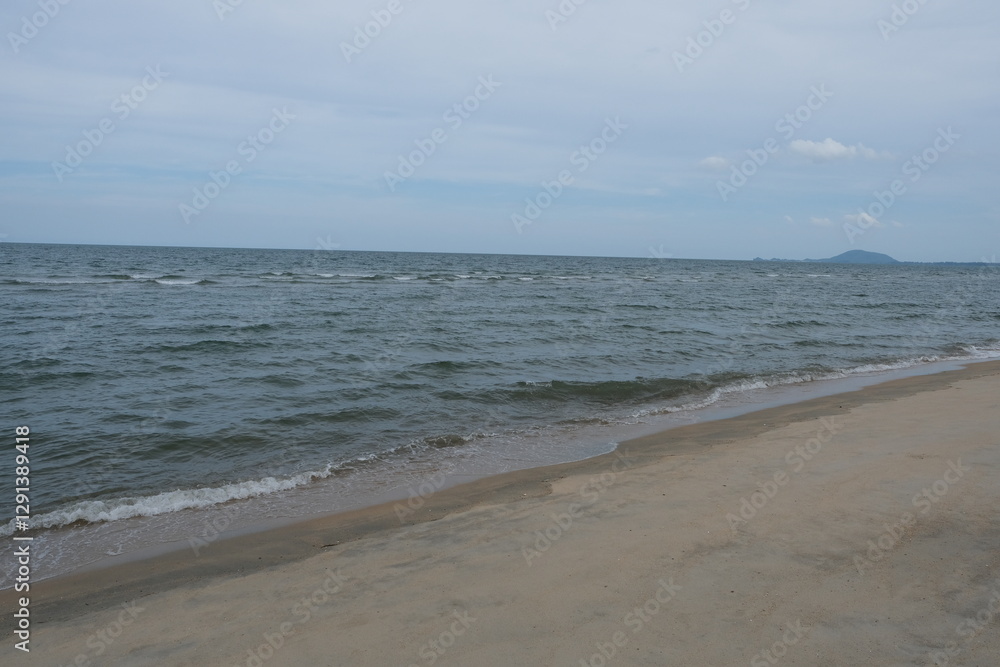 Sandy beach and sea for background Sandy beach and sea for background