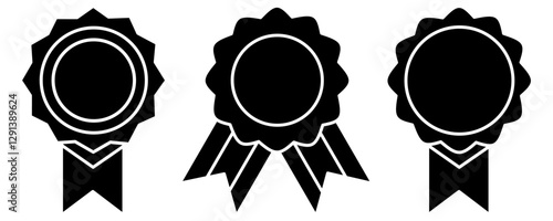 Medal vector icon symbol. Black abstract illustration icon design. Vector illustration.