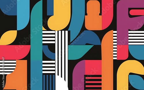 Geomatric creative background design with modern and bright color vector illustration