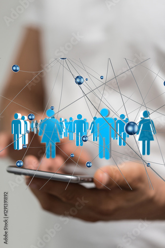 Global network. Blockchain....