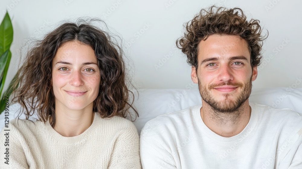 Couple seated indoors, smiling, happy. Possible use stock photo Couple seated indoors, smiling, happy. Possible use stock photo