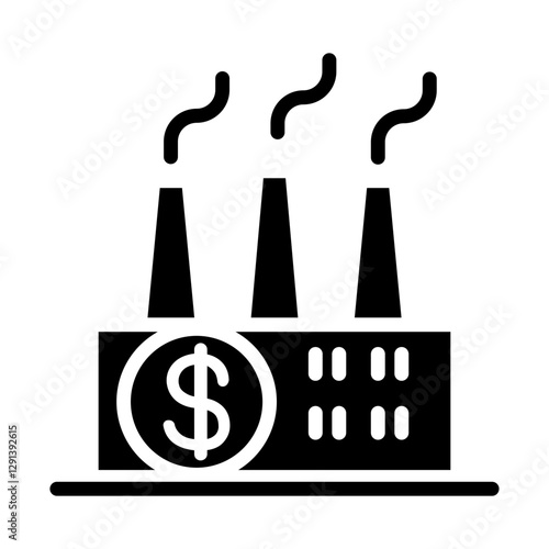 Cryptocurrency icon in glyph style